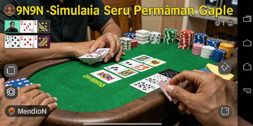 Gameplay seru di 9N9N menampilkan keseruan Gaple.