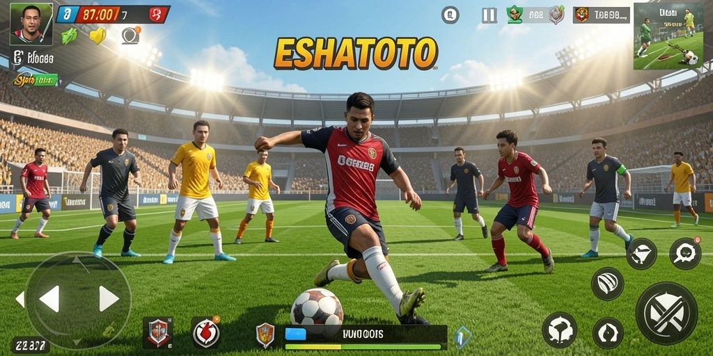 Tampilan gameplay menarik dari ESHATOTO dengan berbagai olahraga.