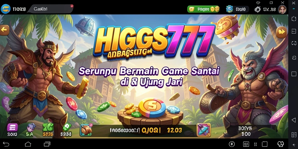 Tampilan gameplay HIGGS777 yang penuh warna dan menarik.