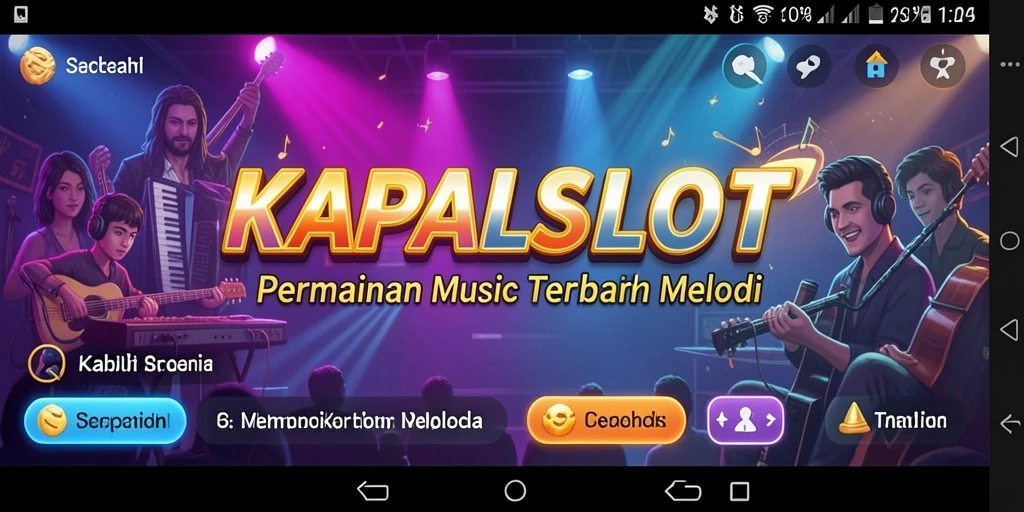 Tampilan gameplay seru saat memainkan KAPALSLOT dengan koleksi lagu menarik.